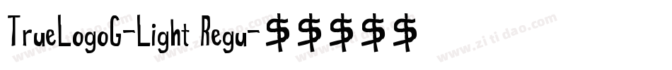 TrueLogoG-Light Regu字体转换